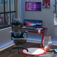 Silla Gaming Ergonómica Oficina Respaldo Regulable 65x70x117-125cm Azul Vinsetto Silla Gaming Ergonómica Oficina Respaldo Regulable 65x70x117-125cm Azul Vinsetto