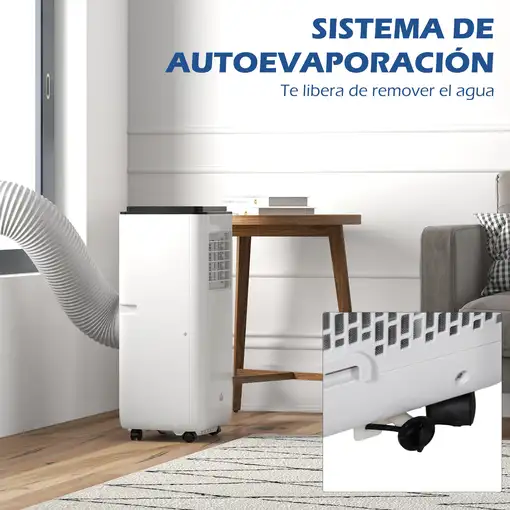 Aire Acondicionado Portátil 10000 BTU 2900W 5 en 1 con Control Remoto HOMCOM