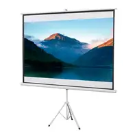 Pantalla de Proyector Manual con Soporte 100 Pulgadas 203x152 cm Blanco HOMCOM