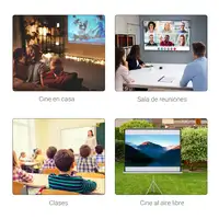 Pantalla de Proyector Manual con Soporte 100 Pulgadas 203x152 cm Blanco HOMCOM