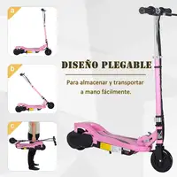 Patinete Eléctrico Plegable para Niños de 7-14 Años Ajustable de 82-93 cm HOMCOM
