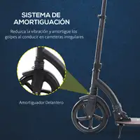 Patinete Plegable +14 años Altura Ajustable 82-97 cm 2 Ruedas 100 kg HOMCOM