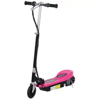 Patinete Eléctrico Plegable Niños Altura Ajustable 78x37x87-95 cm Rosa HOMCOM