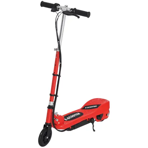 Patinete Eléctrico Niños +7 Años Plegable con Altura Ajustable 50kg Rojo HOMCOM