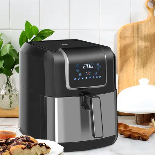 Freidora de Aire 6,5L 1700W 8 Programas Pantalla LED Táctil Temporizador HOMCOM