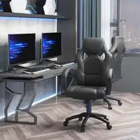 Silla Oficina Giratoria con Altura Ajustable y Respaldo Alto 71x61x118 cm HOMCOM Silla Oficina Giratoria con Altura Ajustable y Respaldo Alto 71x61x118 cm HOMCOM