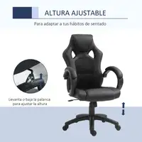Silla Oficina Giratoria con Altura Ajustable y Respaldo Alto 71x61x118 cm HOMCOM Silla Oficina Giratoria con Altura Ajustable y Respaldo Alto 71x61x118 cm HOMCOM