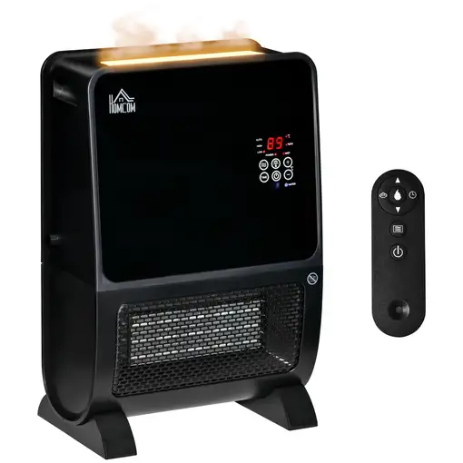 Calefactor Eléctrico Portátil 2000W Radiador Cerámico con Humidificador HOMCOM