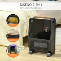 Calefactor Eléctrico Portátil 2000W Radiador Cerámico con Humidificador HOMCOM