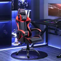 Silla Gaming con Altura Ajustable 63x67x122-130 cm Rojo Vinsetto