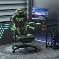 Silla Racing Ergonómica Respaldo Reclinable 65x70x118,5-126,5cm Verde Vinsetto Silla Racing Ergonómica Respaldo Reclinable 65x70x118,5-126,5cm Verde Vinsetto