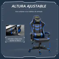 Gaming Silla Reclinable Altura Ajustable Reposacabezas 61x70x121-129cm Vinsetto