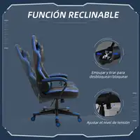 Gaming Silla Reclinable Altura Ajustable Reposacabezas 61x70x121-129cm Vinsetto