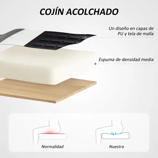 Silla Gamer Giratoria Tapizada en PU con Altura Ajustable Multicolor HOMCOM