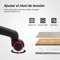 Silla Gamer Giratoria Tapizada en PU con Altura Ajustable Multicolor HOMCOM