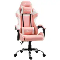 Silla Gaming con Altura Ajustable 63x67x122-130 cm Rosa Vinsetto