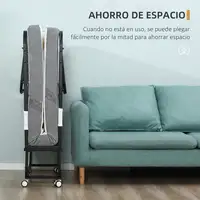 Cama Plegable 200x80x42,5 cm con Colchón Individual Ruedas Salón Oficina HOMCOM