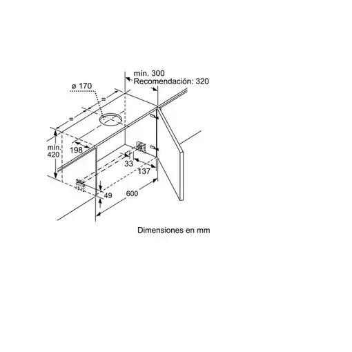 Siemens iQ300 LI67SA531 campana Semintegrada (extraíble) Plata 399 m³/h