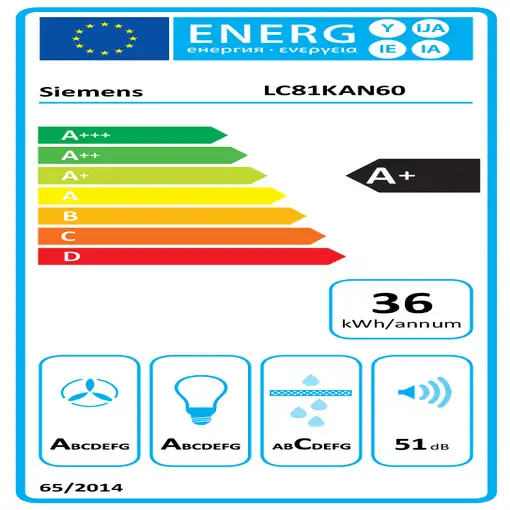 Siemens iQ500 LC81KAN60 campana De pared Negro, Acero inoxidable 432 m³/h