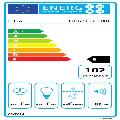 Elica Spot NG H6 IX/A/60 De pared Acero inoxidable 450 m³/h