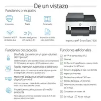 HP Smart Tank 7305 Inalámbrico All-in-One Color Impresora, Impresión a doble cara;