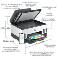 HP Smart Tank 7305 Inalámbrico All-in-One Color Impresora, Impresión a doble cara;