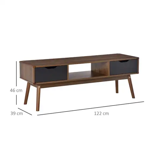 Mueble de TV Mesa de Salón Televisión de 50 Pulgadas con 2 Cajones HOMCOM