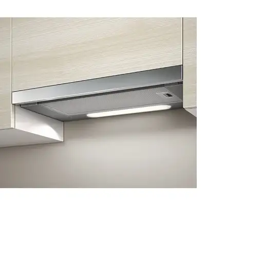 Elica ELITE14 LUX GRIX/A/60 Telescópica o extraplana Plata, Acero inoxidable 336 m