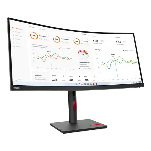 Lenovo ThinkVision T34w-30 LED display 86,4 cm (34\) 3440 x 1440 Pixeles Wide Quad