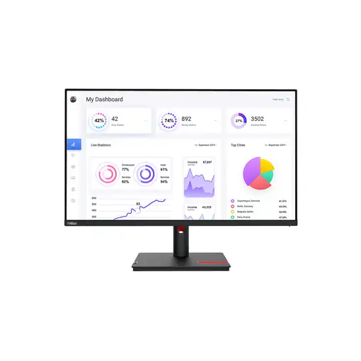 Lenovo ThinkVision T32p-30 LED display 80 cm (31.5\) 3840 x 2160 Pixeles 4K Ultra