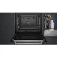 Siemens iQ300 HB372AES3 horno 71 L Negro, Acero inoxidable