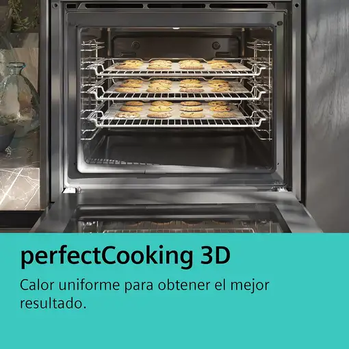 Siemens iQ300 HB372AES3 horno 71 L Negro, Acero inoxidable