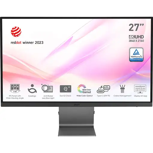 MSI Modern MD271UL pantalla para PC 68,6 cm (27") 3840 x 2160 Pixeles 4K Ultra HD MSI Modern MD271UL pantalla para PC 68,6 cm (27") 3840 x 2160 Pixeles 4K Ultra HD