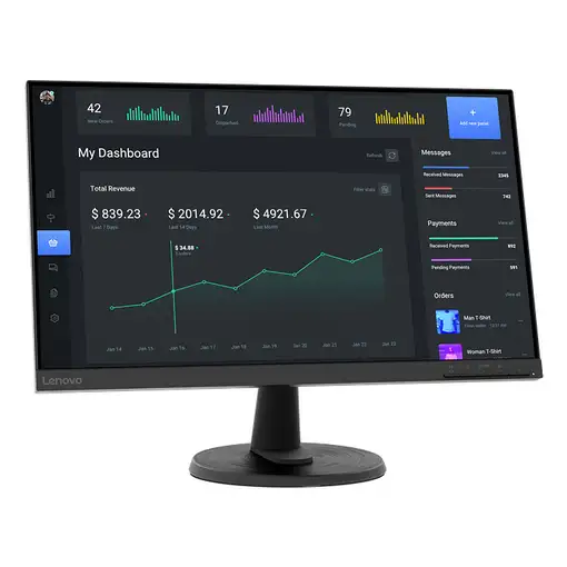 Lenovo D24-40 pantalla para PC 60,5 cm (23.8'')1920 x 1080Pixeles Full HD LED Negro