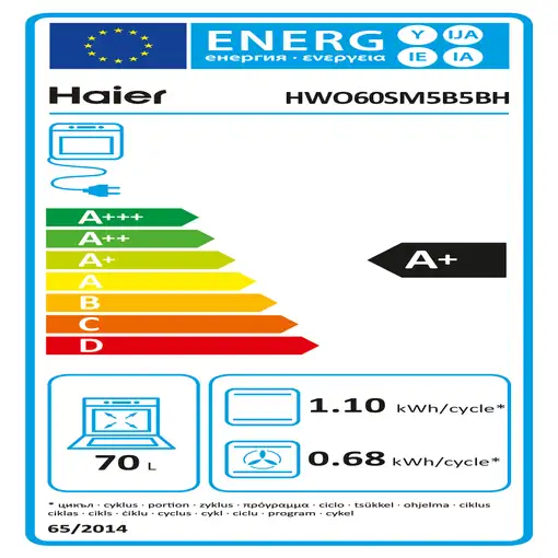 Horno 70 L Wi-Fi Negro 73342 33703163 HAIER