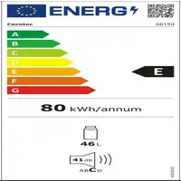 Cecotec 00150 nevera combi Independiente 46 L E Negro