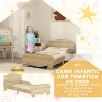 Cama para Niños de +3 Años 140x70 cm Carga 80 kg Natural AIYAPLAY