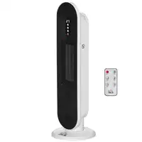 Calefactor Cerámico Torre 1200W/2000W con Mando para 20 m² 21x21x63,5 cm HOMCOM