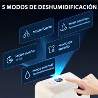 Deshumidificador 12L/día Depósito de Agua 2,1L hasta 12-25㎡ Blanco HOMCOM