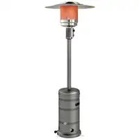 Estufa de Gas Butano 13 KW con Sistema Antivuelco y Ruedas Gris Outsunny