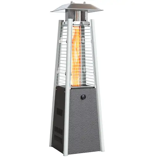 Estufa de Gas Butano Portátil 3000W con Sistema Antivuelco Bronce Outsunny