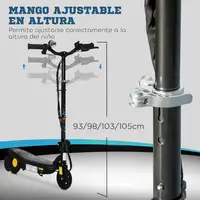 Patinete Eléctrico para Niños de 7-14 Años Plegable Max. 12 km/h Negro HOMCOM