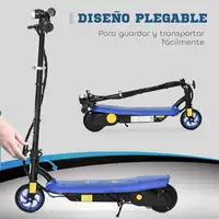 Patinete Eléctrico para Niños de 7-14 Años Plegable Max. 12 km/h Azul HOMCOM