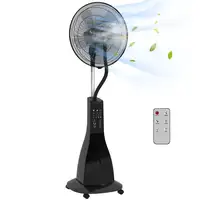 Ventilador Nebulizador 90 W Temporizador Tanque 3L Negro HOMCOM Ventilador Nebulizador 90 W Temporizador Tanque 3L Negro HOMCOM