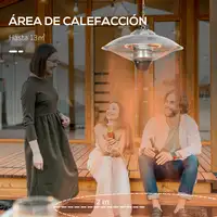 Hanging Calefactor Exterior de Techo 1010/2210W  Ø58,5x33cm Outsunny