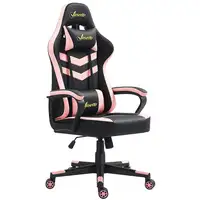 Silla Gaming Basculante con Altura Ajustable Reposacabezas Rosa Vinsetto