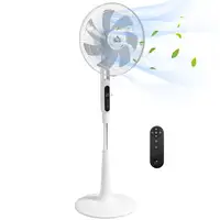 Ventilador de Pie con Mando a Distancia 40 W con 7 Aspas Blanco HOMCOM Ventilador de Pie con Mando a Distancia 40 W con 7 Aspas Blanco HOMCOM