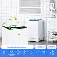 Deshumidificador Eléctrico con 5 Modos 12L/día 210W 25x25x50,5 cm Blanco HOMCOM Deshumidificador Eléctrico con 5 Modos 12L/día 210W 25x25x50,5 cm Blanco HOMCOM