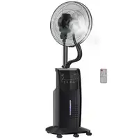Ventilador de Pie Oscilante con Nebulizador 90W 44,5x44,5x135 cm Negro HOMCOM Ventilador de Pie Oscilante con Nebulizador 90W 44,5x44,5x135 cm Negro HOMCOM