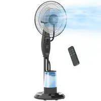 Ventilador Nebulizador 75 W Temporizador Tanque 3,2L Ø44,5 cm Negro HOMCOM